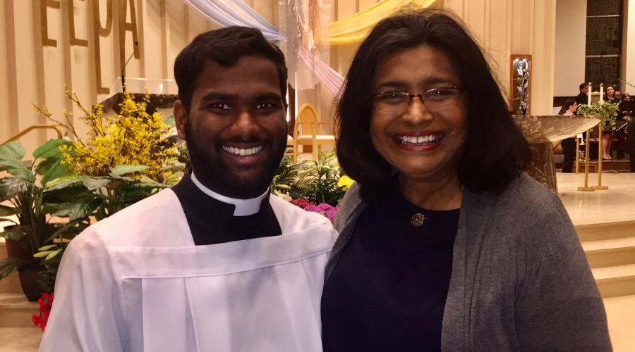 chicago seminarian victor martinez with his mother